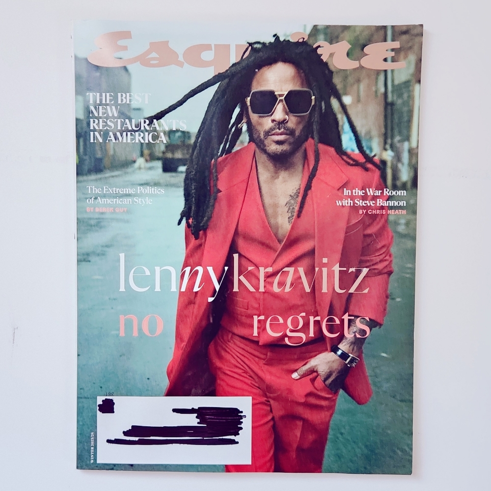 🍭7/$15 Esquire Magazine Winter 2023/2024 Lenny Kravitz